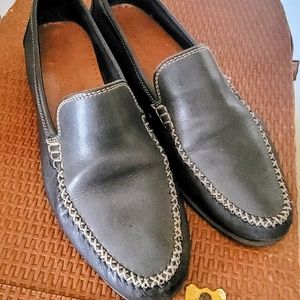 Salvatore Ferragamo Black Leather Women's Loafers 7.5